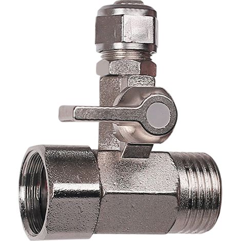 1 adaptateur en T pour filtre sous évier, filetage G1/2, raccord rapide 1/4", vanne d'arrêt coudée, inverseur d'alimentation (1/5)