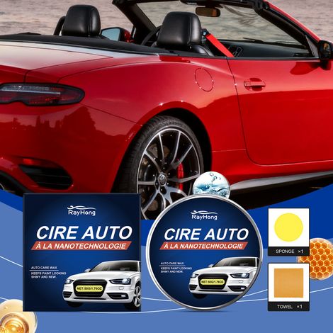 Car care wax kit - coating, scratch and abrasion care, paint polishing, car maintenance wax - 50g1, sponge1, towel1 (1/5)