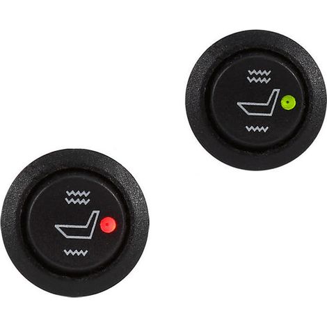 Universal 3-pin round 12V seat heating switch for motorcycles, trucks, cars, SUVs, and boats. (1/4)