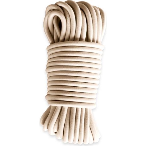 TECPLAST Sandow élastique Ivoire 60 mètres 9SW - Qualité PRO - Tendeur pour bâche de diamètre 9 mm