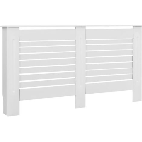 INLIFE Cache-radiateur Blanc 152x19x81,5 cm MDF (1/5)