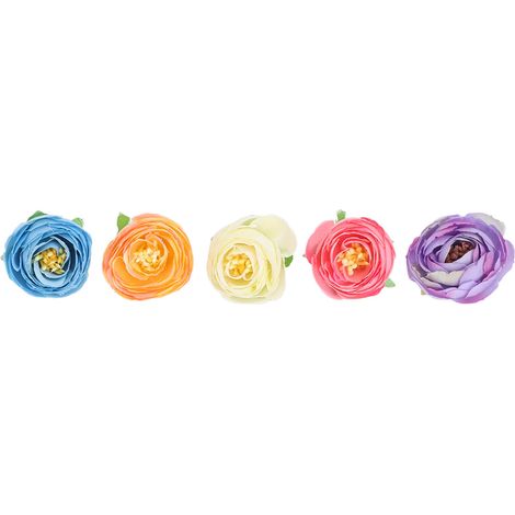 50 Fleurs Camélia Artificielles pour Déco DIY, Têtes de Fleurs Fausses Roses pour Couronne, Petits Boutons Floraux pour Accessoires Mariage (1/5)