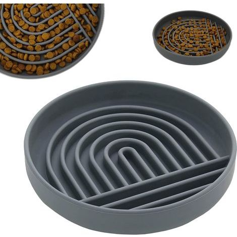 Gamelle Anti-glouton pour Chien et Chat, Bol ralentisseur à reliefs, Aide à Manger Plus Lentement, Digestion améliorée, Base antidérapante, Accessoire Alimentation, Facile à Nettoyer (1/4)