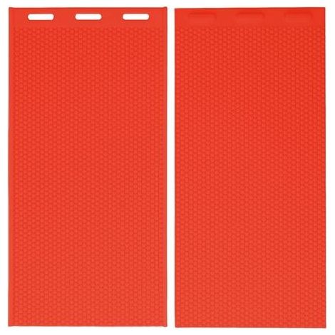 2 pièces 5.4mm Silicone cire d'abeille moule cire d'abeille fond de teint presse moule apiculture fournitures 44x28cm rouge (1/5)