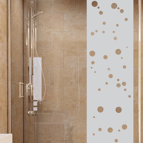 Film Fenêtre Anti Regard Occultant - PETITES BULLES - Stickers Autocollant Brise-Vue pour Vitre & Porte de Douche - 200X55cm (1/2)