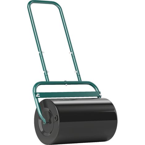 Handliche Rasenwalze, Praktische Rasenrolle, Graswalze, Gartenwalze, flexibel, Stahl, 58L x 32,5B x 113H cm, Dunkelgrün