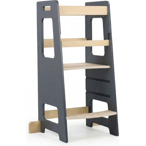 Height-Adjustable Toddler Learning Tower, MDF Wood (1/5)