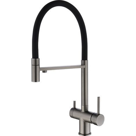 Gun Metal Spültischmischer mit Sprühkopf
