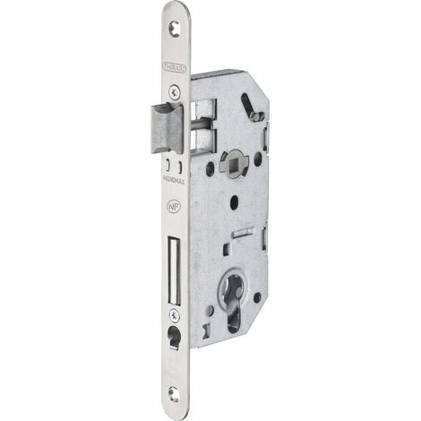 Thirard – Serrure encastrable Monomax NF pour cylindre européen – Axe 40mm – Têtière inox – Mécanisme à 2 tours – Fréquence d'utilisation 200 000 cycles (1/5)