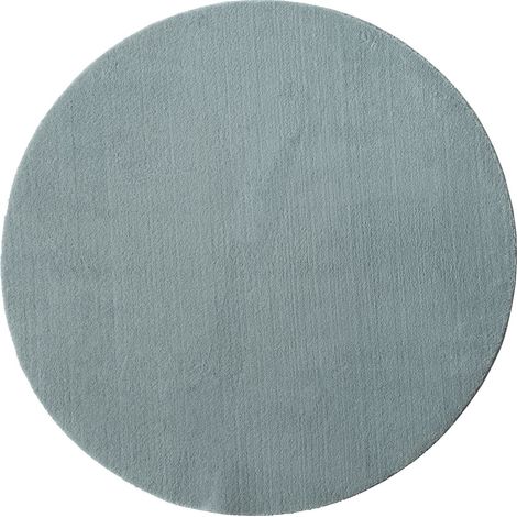 FLOORNOVO Hochflor Teppich rund einfarbig - Ø 200 cm - Besonders Weicher Teppich Wohnzimmer & Badezimmerteppich - Pflegeleicht - vielseitig einsetzbar im Innenbereich (1/2)