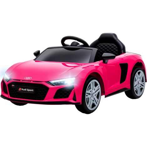 CHICFURN Voiture électrique enfant 12V rose en plastique avec télécommande et 2 moteurs (1/5)