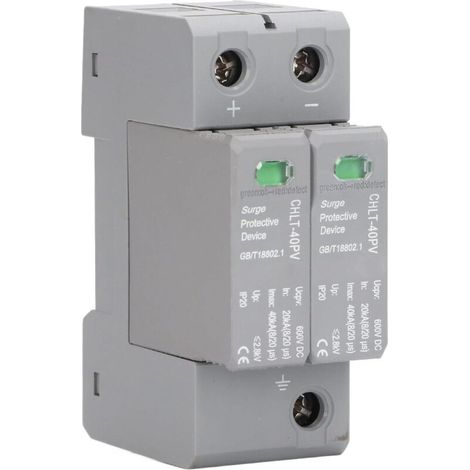 Rosvola 20-40KA/2P Dispositif de Protection contre les Surtensions Photovoltaïques 2P Dispositif Parafoudre DC 600V (1/5)