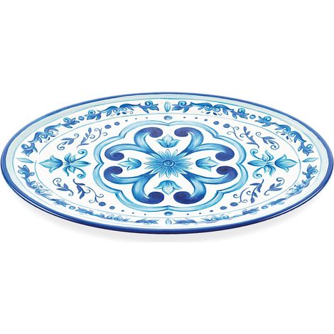 GUZZINI Vassoio Ovale Grande Decoro Blues Melamina Table Decor (1/2)