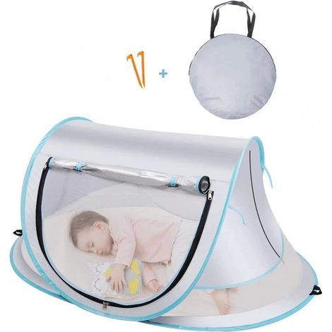 Foldable and portable baby cot, baby beach bed, foldable and portable mosquito net with UV protection (1/5)