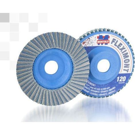 Montolit – Disque diamant lamellaire grain 120 pour meuleuse – Ø115mm – Pour grès vitrifié, céramique, granit, marbre, verre – Utilisation sèche et humide