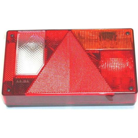 Feu arrière 5 fonctions 12V – Dimensions 237x138x53mm – Connecteur 5 pôles – Catadioptre intégré pour visibilité accrue – (1/2)