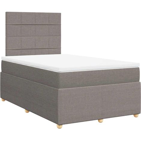 Maison Exclusive - Giroletto a Molle con Materasso Tortora 120x200 cm in Tessuto