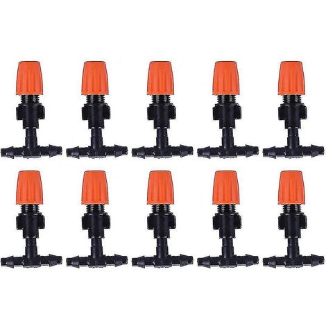 10pc Adjustable Flow Nozzles Flat Mouth Three-way Atomizing Nozzle Public Green Space Home Agricultural Production Gardening Horticulture (orange) (1/5)