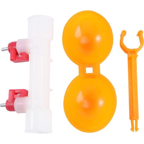 Distributeur d'eau pour Poulets à Double Tasse, 5 Pièces en Plastique Abreuvoir Automatique Poule, Usage Maison et Ferme, Conception Sûre et Respectueuse de L’environnement (1/5)