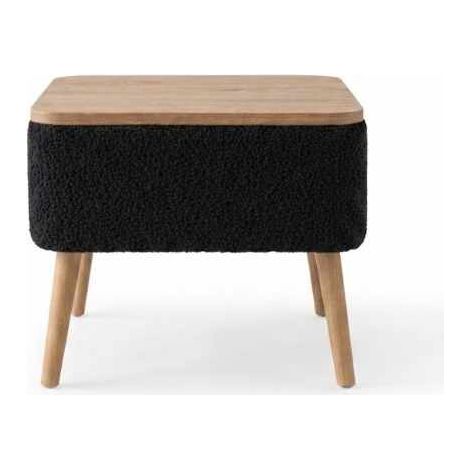 Nachttisch aus Holz "Nivo" – 45 x 45 x 30 cm – Anthrazit (1/5)