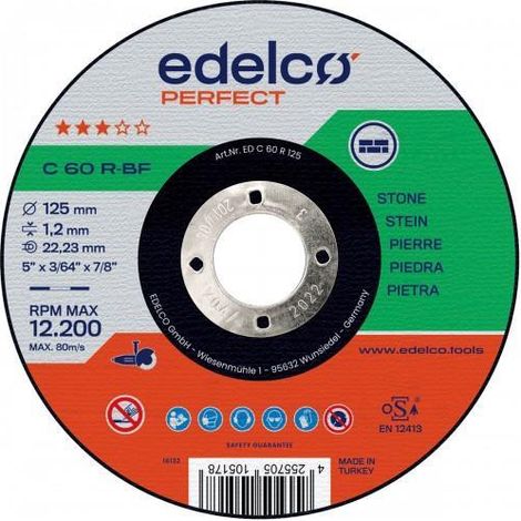 Disco de corte Edelco c 60 r 115 mm reducción polvo vibración