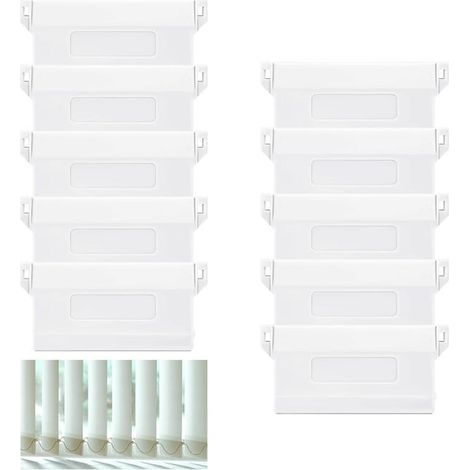 10 white counterweights for vertical Venetian blinds, suitable for Venetian blinds and vertical Venetian blinds. (1/5)