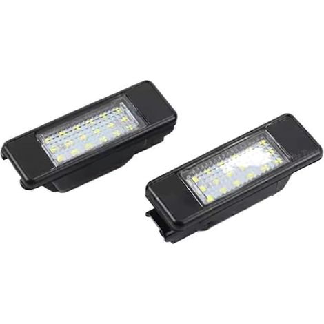 Éclairage de plaque d'immatriculation à LED pour Peugeot 106, 1007, 207CC, 307, 308, 3008, 406, 508 et Citroën C2, C3, C5, C6 et C8.