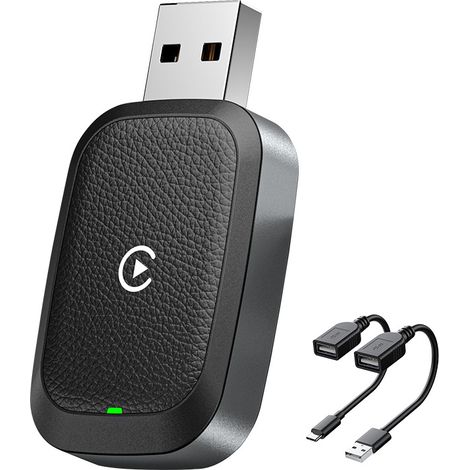 GARRYFIZH Dongle CarPlay sans fil , Connexion stable 5.0 GHz, réponse rapide , Connexion automatique, contrôle vocal , Compatible mise à jour OTA , Accessoire auto connecté (1/5)