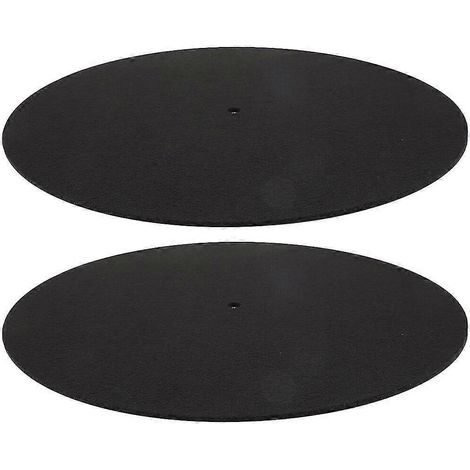 Lot de 2 tapis de plateau pour platine vinyle, en feutre, accessoires pour phonographe - 29,5 x 29,5 cm - Voir photo (1/2)