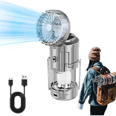 Luce da campeggio a LED, torcia a energia solare, impermeabile, torcia a batteria con power bank per sport all'aria aperta (1/5)
