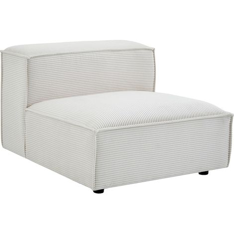 Fauteuil en velours côtelé beige RUZOLO