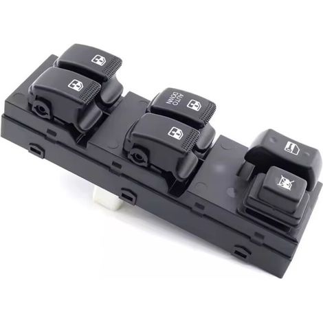 Die Teilenummer 935702E200 ist für den elektrischen Fensterheberschalter vorne links auf der Fahrerseite bei Hyundai Tucson Modellen der Baujahre 2005-2008 geeignet. (1/4)