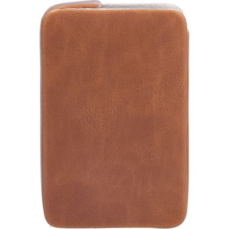 Étui à cigarettes magnétique 20 places, boîte pressante en PU résistant, pour homme, couleur abricot (1/5)