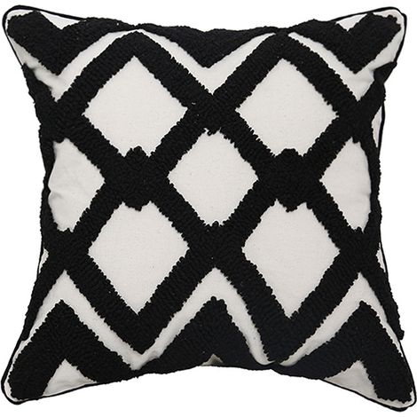 Funda de cojín de mezcla de algodón y lino de estilo indio, 1 funda de almohada acolchada con estampado geométrico.