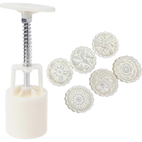 Moule à gâteaux de lune pour la fête de la lune, presse manuelle, emporte-pièces pour gâteaux de lune, accessoires de décoration de pâtisserie (1/5)