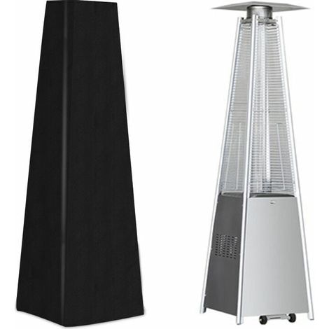 Housse De Protection Pour Parasol Chauffant Pyramidal Noir Chauffage Terrasse (1/4)