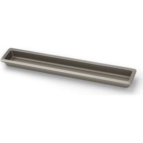 Tirador embutir aluminio 150mm níquel cepillado armario y cajón