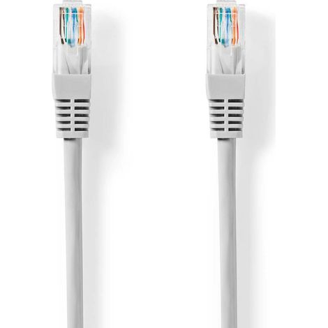 Cable de red CAT5e  U/UTP  RJ45 macho  RJ45 macho  15,0 metros  Redondo  PVC  Gris  Etiqueta