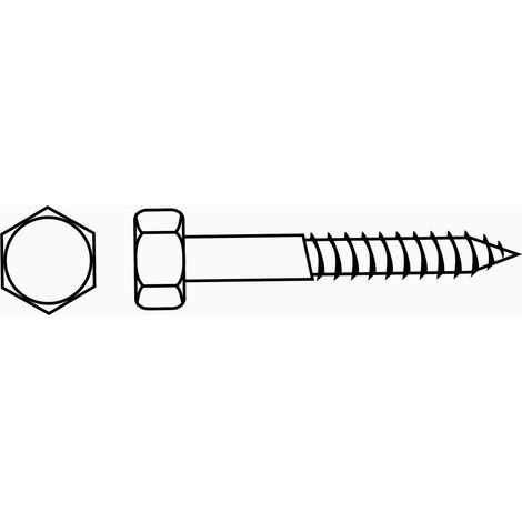 Tornillo hexagonal galvanizado Viswood 8x60 mm (x20 tornillos)
