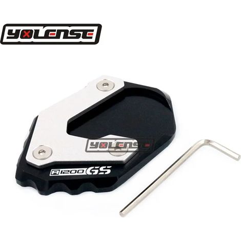 (Noir) Compatible avec BMW R1200GS LC R1200 GS Adventure 2014 2015 2016 - Béquille latérale extensible - Support/plaque de maintien - MaxPower (1/4)