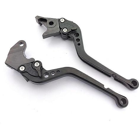 Accessoires de conversion pour motos : biellette de direction CNC, poignée, klaxon de frein, embrayage, guidon GSX250R (tout noir, 2) (1/5)