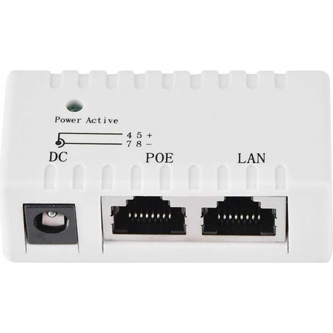 Power over Ethernet Injector Adapter for POE Splitter for LAN Network(White) (1/5)