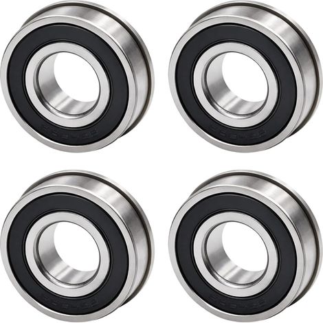 4 pièces de roulements à billes à flasque 20x35x11mm F6003-20-2RS, roulements pour brouettes et diables, roulements à billes à flasque pour roues, roulements à flasque haute qualité (1/5)
