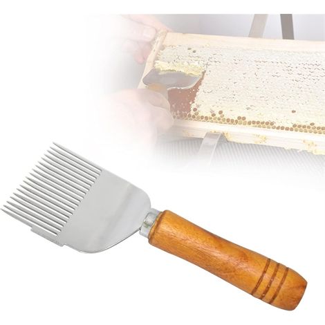 Fournitures apicoles couteau à miel Removal fourche bois manche apiculture outils couteau à miel outils d'équipement (1/5)