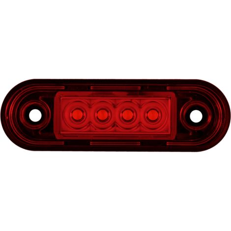 LED Seitenmarkierungsleuchte 4 LEDs 12-24V 83mm in Rot