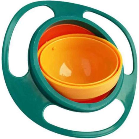 Bol gyroscopique 360° anti-déversement, bol d'équilibre pour bébé et enfant, idéal pour repas et fêtes (1/5)