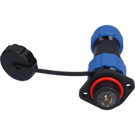Connecteur étanche IP68 aviation 4 pôles mâle/femelle 250V 5A avec bride SP16 (1/5)