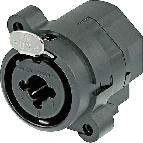 Neutrik NCJ9FI-H Connettore XLR Presa a pannello contatti angolati Numero Poli (num): 3 Nero 1 pz.