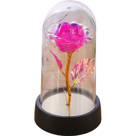Valentinstagsdekoration, Geschenk, ewige Rose, kleine goldene Blattblume, kleine Dekoration (1/5)