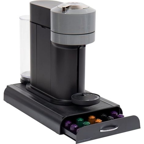 Tiroir à dosettes de café compatible avec capsules Nespresso 9,21 x 15,94 x 2,36 cm, noir (1/5)